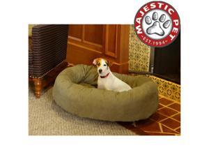 Majestic Pet Medium 32" Micro Suede Dog Bagel Bed (32"x28"x10") Light Green Majestic Pet Medium 32" Micro Suede Dog Bagel Bed (32"x28"x10") Light Green