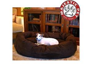 Majestic Pet Large 40" Micro Suede Dog Bagel Bed (40"x31"x12") CHOCOLATE Majestic Pet Large 40" Micro Suede Dog Bagel Bed (40"x31"x12") CHOCOLATE