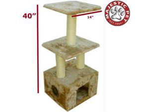 Majestic Pet 40" Casita Cat Tree - Honey Brown Fur Majestic Pet 40" Casita Cat Tree - Honey Brown Fur