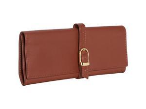 Royce Leather Suede Lined Jewelry Roll, Tan - 915-TAN-5 Royce Leather Suede Lined Jewelry Roll, Tan - 915-TAN-5