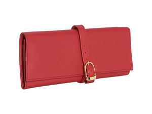 Royce Leather Suede Lined Jewelry Roll, Red - 915-RED-5 Royce Leather Suede Lined Jewelry Roll, Red - 915-RED-5