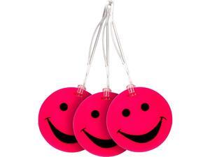 Lewis N. Clark Set of 3 Neon Smiley Face Luggage Tags Lewis N. Clark Set of 3 Neon Smiley Face Luggage Tags