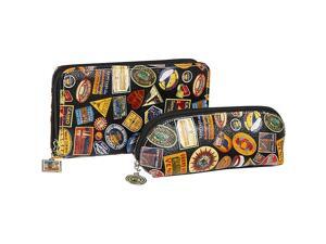 Sydney Love Vintage Hote Large Zip Around Wallet and Mini Cosmetic Sydney Love Vintage Hote Large Zip Around Wallet and Mini Cosmetic