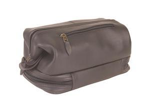 Royce Leather Toiletry Bag with Zippered Bottom Compartment, Black - 260-BLACK-3 Royce Leather Toiletry Bag with Zippered Bottom Compartment, Black - 260-BLACK-3