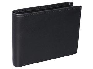 Royce Leather RFID Blocking Euro Commuter Wallet, Black - RFID-109A-BL-5 Royce Leather RFID Blocking Euro Commuter Wallet, Black - RFID-109A-BL-5