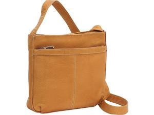 Le Donne Leather Shoulder Bag w/Exterior Zip Pocket Le Donne Leather Shoulder Bag w/Exterior Zip Pocket
