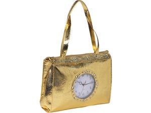 Ashley M Metallic Tick Tock Tote Bag Ashley M Metallic Tick Tock Tote Bag