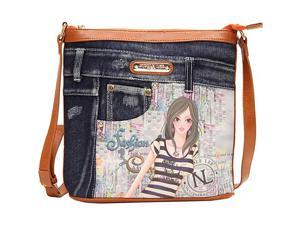 Nicole Lee Wanda Denim Print Buckle Crossbody Nicole Lee Wanda Denim Print Buckle Crossbody