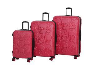 IT Luggage Skull Emboss 3 Piece Spinner Luggage Set IT Luggage Skull Emboss 3 Piece Spinner Luggage Set
