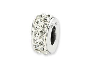Reflections Sterling Silver April Double Row Swarovski Crystal Bead / Charm Reflections Sterling Silver April Double Row Swarovski Crystal Bead / Charm