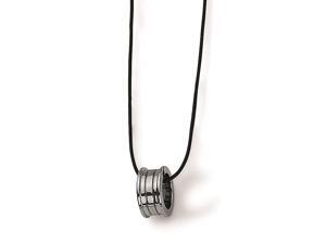 Chisel Tungsten Polished Leather Cord Necklace 18 inches Chisel Tungsten Polished Leather Cord Necklace 18 inches