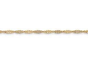 24 Inch 14k 2.75mm Hollow Singapore Chain in 14 kt Yellow Gold 24 Inch 14k 2.75mm Hollow Singapore Chain in 14 kt Yellow Gold