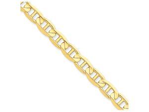 8 Inch 14k 7mm Concave Anchor Chain Bracelet in 14 kt Yellow Gold 8 Inch 14k 7mm Concave Anchor Chain Bracelet in 14 kt Yellow Gold