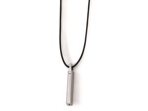 Chisel Tungsten Polished Leather Cord Necklace 18 inches Chisel Tungsten Polished Leather Cord Necklace 18 inches