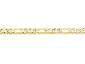 9 Inch 10k Light Figaro Chain Ankle Bracelet (Smaller Ankles) in 10 kt Yellow Gold 9 Inch 10k Light Figaro Chain Ankle Bracelet (Smaller Ankles) in 10 kt Yellow Gold