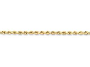 9 Inch 14k 3.20mm bright-cut Rope with Lobster Clasp Chain Ankle Bracelet (Smaller Ankles) in 14 kt Yellow Gold 9 Inch 14k 3.20mm bright-cut Rope with Lobster Clasp Chain Ankle Bracelet (Smaller Ankles) in 14 kt Yellow Gold