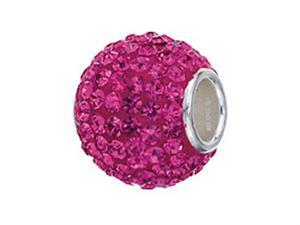Zable Sterling Silver Pave Crystal Birth Month October Pandora Compatible Bead / Charm Zable Sterling Silver Pave Crystal Birth Month October Pandora Compatible Bead / Charm