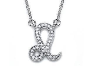 Zoe R Sterling Silver Micro Pave Hand Set Cubic Zirconia CZ Leo Zodiac Pendant On 18 Inch Adjustable Chain Zoe R Sterling Silver Micro Pave Hand Set Cubic Zirconia CZ Leo Zodiac Pendant On 18 Inch Adjustable Chain