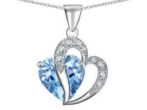 6.45 cttw Original Star K Heart Shape 12mm Simulated Aquamarine Pendant 6.45 cttw Original Star K Heart Shape 12mm Simulated Aquamarine Pendant