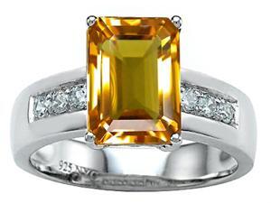 Star K Classic Octagon Emerald Cut 9x7 Ring with Simulated Citrine in Sterling Silver Size 6 Star K Classic Octagon Emerald Cut 9x7 Ring with Simulated Citrine in Sterling Silver Size 6