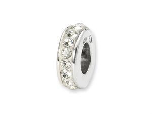 Reflections Sterling Silver April Single Row Swarovski Crystal Bead / Charm Reflections Sterling Silver April Single Row Swarovski Crystal Bead / Charm