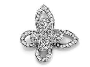Zoe R Sterling Silver Micro Pave Hand Set Cubic Zirconia CZ Butterfly Pendant Zoe R Sterling Silver Micro Pave Hand Set Cubic Zirconia CZ Butterfly Pendant