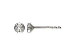 Rhodium Plated Sterling Silver 3mm Premium CZ Martini Studs Rhodium Plated Sterling Silver 3mm Premium CZ Martini Studs