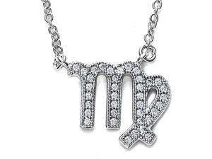 Zoe R Sterling Silver Micro Pave Hand Set Cubic Zirconia CZ Virgo Zodiac Pendant On 18 Inch Adjustable Chain Zoe R Sterling Silver Micro Pave Hand Set Cubic Zirconia CZ Virgo Zodiac Pendant On 18 Inch Adjustable Chain