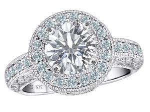 Star K 7mm Round White Topaz Ring in Sterling Silver Size 4.5 Star K 7mm Round White Topaz Ring in Sterling Silver Size 4.5