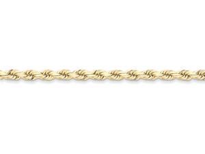 9 Inch 10k 5mm Handmade bright-cut Rope Chain Ankle Bracelet (Smaller Ankles) in 10 kt Yellow Gold 9 Inch 10k 5mm Handmade bright-cut Rope Chain Ankle Bracelet (Smaller Ankles) in 10 kt Yellow Gold