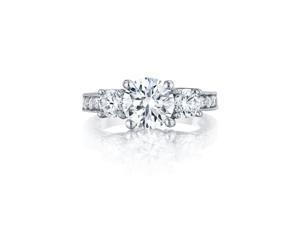 Ryan Jonathan Three Stone GIA Certified Diamond Engagement Ring in Platinum (2.25 cttw, F/VS) Ryan Jonathan Three Stone GIA Certified Diamond Engagement Ring in Platinum (2.25 cttw, F/VS)