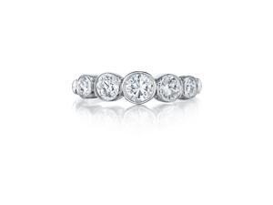 Ryan Jonathan 5 Stone Graduated Diamond Wedding Band in 18K White Gold (1.50 cttw) Ryan Jonathan 5 Stone Graduated Diamond Wedding Band in 18K White Gold (1.50 cttw)