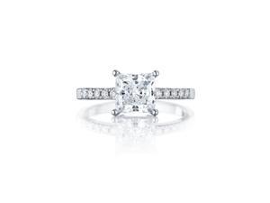 Ryan Jonathan GIA Certified Princess Cut Diamond Engagement Ring in 14K White Gold (1.73 cttw, F/VS) Ryan Jonathan GIA Certified Princess Cut Diamond Engagement Ring in 14K White Gold (1.73 cttw, F/VS)