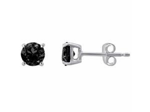 Ryan Jonathan Onyx Stud Earrings in 14K White Gold (5 mm) Ryan Jonathan Onyx Stud Earrings in 14K White Gold (5 mm)