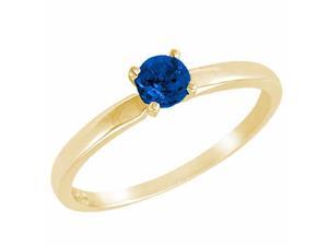 Ryan Jonathan Solitaire Blue Sapphire Ring in 14K Yellow Gold (4.5 mm) Ryan Jonathan Solitaire Blue Sapphire Ring in 14K Yellow Gold (4.5 mm)