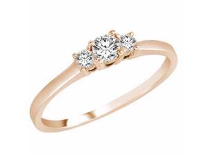 Ryan Jonathan Three Stone Diamond Ring in 14K Rose Gold Ryan Jonathan Three Stone Diamond Ring in 14K Rose Gold