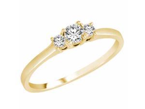 Ryan Jonathan Three Stone Diamond Ring in 18K Yellow Gold Ryan Jonathan Three Stone Diamond Ring in 18K Yellow Gold
