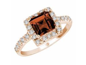 Ryan Jonathan Garnet and Diamond Ring in 14K Rose Gold Ryan Jonathan Garnet and Diamond Ring in 14K Rose Gold