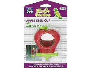 Vo-Toys Apple Shape Seed Cup with Mirror and Perch Bird Toy Vo-Toys Apple Shape Seed Cup with Mirror and Perch Bird Toy