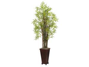 Nearly Natural 5.5 Grass Bamboo Plant w/Decorative Planter Nearly Natural 5.5 Grass Bamboo Plant w/Decorative Planter