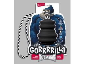 Multi Pet Gorrrrilla Rubber Toy W/Rope Medium Extreme Black Multi Pet Gorrrrilla Rubber Toy W/Rope Medium Extreme Black