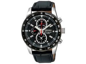 Seiko SNAE35 Mens Watch Stainless Steel Quartz Alarm Chronograph Black Dial Bezel Strap Seiko SNAE35 Mens Watch Stainless Steel Quartz Alarm Chronograph Black Dial Bezel Strap