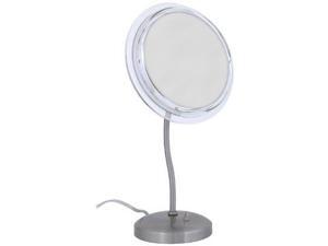 Zadro S Neck Pedestal Satin Nickel Mirror 9 (6X) Model No. SL46 Zadro S Neck Pedestal Satin Nickel Mirror 9 (6X) Model No. SL46