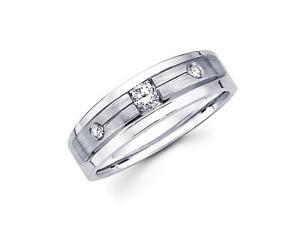 14k White Gold Womens Ladies Diamond Solitaire Wedding Ring Band .18 ct (G-H Color, SI2 Clarity) 14k White Gold Womens Ladies Diamond Solitaire Wedding Ring Band .18 ct (G-H Color, SI2 Clarity)