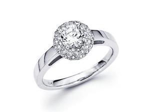 14k White Gold Diamond Engagement Semi Mount Ring Setting - 1/2ct Center Stone Not Included 14k White Gold Diamond Engagement Semi Mount Ring Setting - 1/2ct Center Stone Not Included