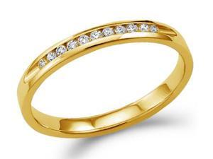14k Yellow Gold Round Cut Eleven Diamond Ladies Womens Channel Set 11 Stone Wedding or Anniversary Ring Band (1/8 cttw, G - H Color, SI2 Clarity) 14k Yellow Gold Round Cut Eleven Diamond Ladies Womens Channel Set 11 Stone Wedding or Anniversary Ring Band (1/8 cttw, G - H Color, SI2 Clarity)