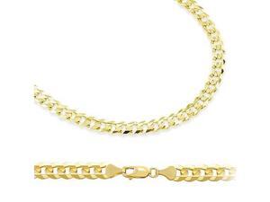 14k Solid Yellow Gold Cuban Curb Link Bracelet 3.2mm 7 14k Solid Yellow Gold Cuban Curb Link Bracelet 3.2mm 7