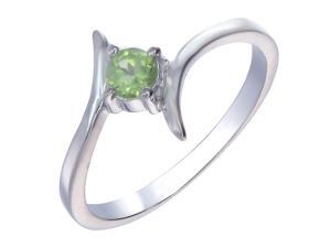 Sterling Silver Peridot Ring (1/4 CT) In Size 9 Sterling Silver Peridot Ring (1/4 CT) In Size 9