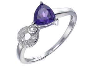 Sterling Silver Amethyst Ring In Size 9 Sterling Silver Amethyst Ring In Size 9