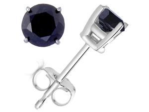FineDiamonds9 1/2 CT Black Diamond Stud Earrings 14k Gold FineDiamonds9 1/2 CT Black Diamond Stud Earrings 14k Gold